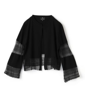 36 LANVIN collection 2355845 レースカーディガン レース切替ニットカーディガン | LANVIN COLLECTION (Women