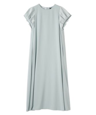 LANVIN COLLECTION (Women)/ランバンコレクション バックサテンジョーゼットワンピース 92ライトグレー ワンピース・ドレス【三越伊勢丹/公式】