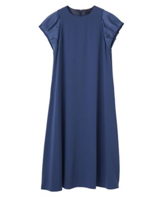 LANVIN COLLECTION (Women)/ランバンコレクション バックサテンジョーゼットワンピース