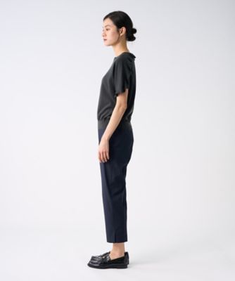 LANVIN SPORT 黒 パンツ サイドストライプ サッカーストライプパンツ | LANVIN COLLECTION (Women