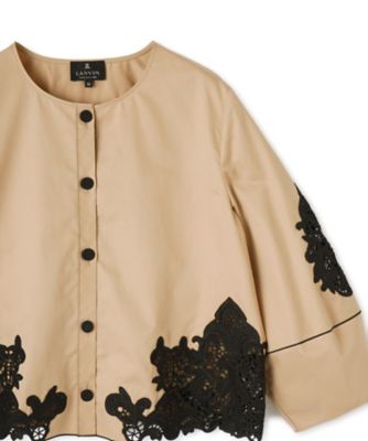 【美品】LANVIN ランバンコレクション ブラウス パフスリーブ シルク コットンブロードブラウス | LANVIN COLLECTION (Women