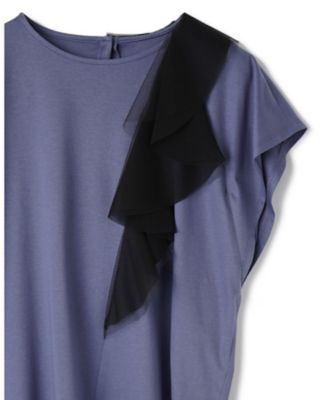 【極美品】 LANVIN ランバンコレクション 半袖カットソー 花レース S 極美品】 LANVIN ランバンコレクション 半袖カットソー 花レース