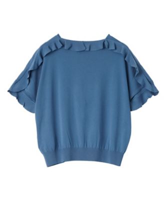 LANVIN COLLECTION ランバン フリル ニットセーター 38 黄緑 LANVIN - ランバン 美品 ニット セーター シルク混 40 約Lの通販