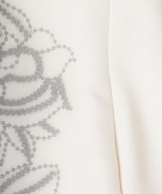 ストレッチバックサテンローズ刺繍ジャケット | LANVIN COLLECTION