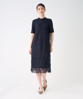 ランバンコレクション　レースワンピース エンブロイダリーフェザーレースワンピース | LANVIN COLLECTION
