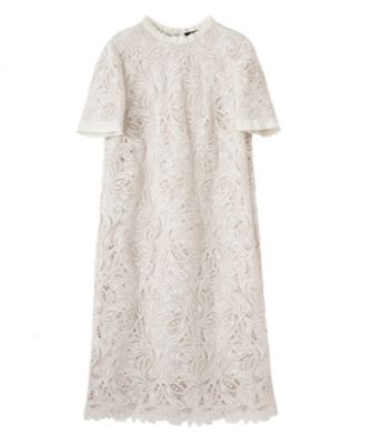 ランバンコレクション　レースワンピース エンブロイダリーフェザーレースワンピース | LANVIN COLLECTION