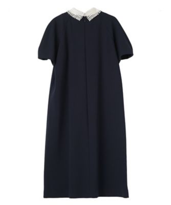 ラグランスリーブ刺繍襟ワンピース | LANVIN COLLECTION (Women