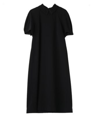 【新品未使用】LANVIN COLLECTIONケープスリーブワンピース　36 ラグランスリーブ刺繍襟ワンピース | LANVIN COLLECTION (Women