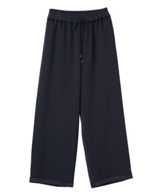 ＜LANVIN COLLECTION (Women)＞ストレッチバックサテンワイドパンツ