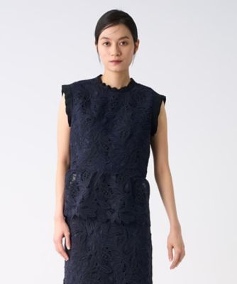 イタリア製 LANVIN ファーストライン フラワー レース カットソー イタリア製 LANVIN ファーストライン フラワー レース カットソー