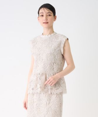 エンブロイダリーフェザーレースブラウス | LANVIN COLLECTION (Women