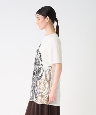 フラワーペイズリーパネルプリントカットソー | LANVIN