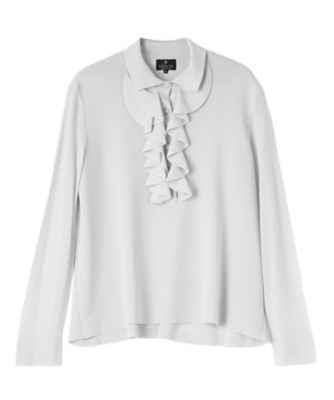 LANVIN COLLECTION (Women)/ランバンコレクション ラッフルニットトップス 92ライトグレー 【三越伊勢丹/公式】