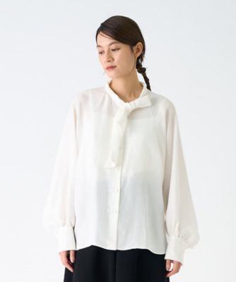 ＜LANVIN COLLECTION (Women)＞バイオスエード加工ブラウス