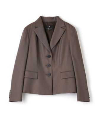 LANVIN COLLECTION シルク100% ジャケット 日本製 L シルクウール ストレッチジャケット | LANVIN COLLECTION (Women