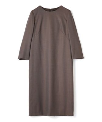 LANVIN COLLECTION (Women)/ランバンコレクション シルクウール ストレッチワンピース 83チャイロ ワンピース・ドレス【三越伊勢丹/公式】