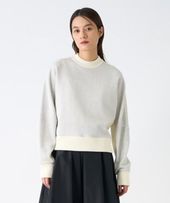 ランバンコレクション ニット プルオーバー シルク アルパカ ブラック