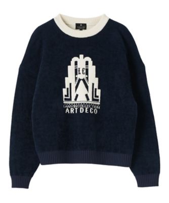 ＜LANVIN COLLECTION (Women)＞ＡＲＴ　ＤＥＣＯジャカード配色ニット