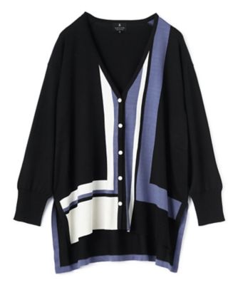 LANVIN COLLECTION (Women)/ランバンコレクション インターシャ天竺カーディガン 94クロ トップス【三越伊勢丹/公式】