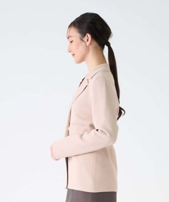 美品☆ランバンコレクション　丸襟　絹混ナイロン　ジャケット　L 美品☆ランバンコレクション 丸襟 絹混ナイロン ジャケット L シルク