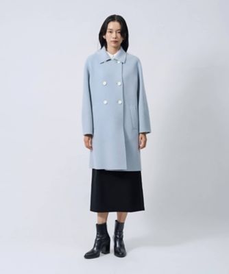 ウールカシミヤ ハンドステッチステンカラーコート | LANVIN