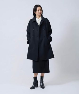 ウールカシミヤ ハンドステッチステンカラーコート | LANVIN