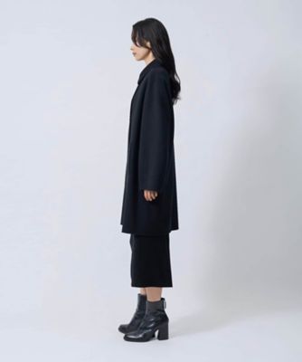 ウールカシミヤ ハンドステッチステンカラーコート | LANVIN