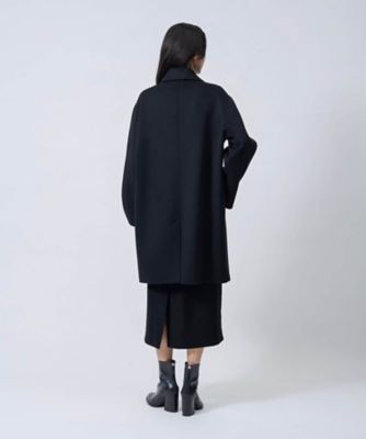 ウールカシミヤ ハンドステッチステンカラーコート | LANVIN