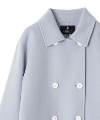 ウールカシミヤ ハンドステッチステンカラーコート | LANVIN