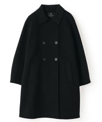 ウールカシミヤ ハンドステッチステンカラーコート | LANVIN
