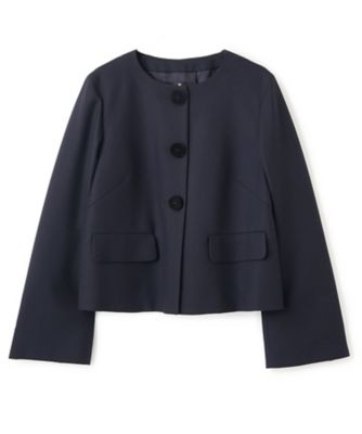 M*E様 LANVIN COLLECTION 未使用クロップド丈ジャケット 38 クルーネック ショートジャケット | LANVIN COLLECTION (Women