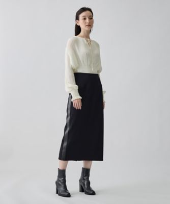 ポンチ素材スカート | LANVIN COLLECTION (Women)/ランバン