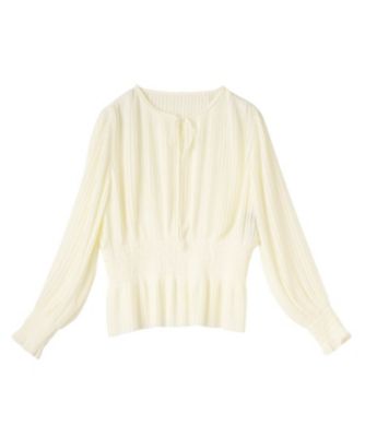 ＜LANVIN COLLECTION (Women)＞シャーリングプリーツブラウス