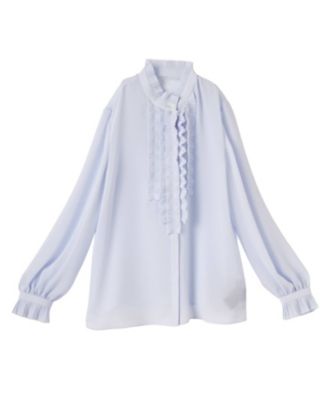 ＜LANVIN COLLECTION (Women)＞フリルシフォンブラウス