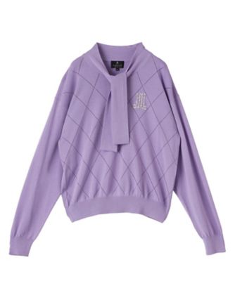 ＜LANVIN COLLECTION (Women)＞１６ゲージアイレット柄ニット