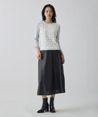 14ゲージレースデザインニット | LANVIN COLLECTION (Women