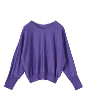 Vネック ドルマン風デザインニット | LANVIN COLLECTION (Women