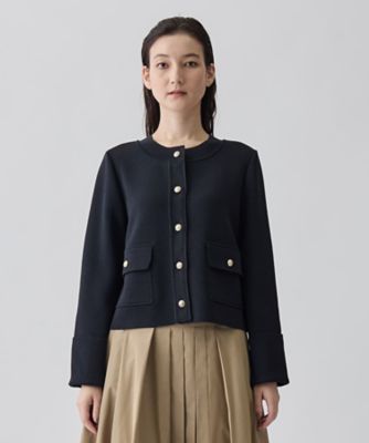 リオセスリ イメージファッション ジャケット リブニット ミラノリブニットジャケット/ネイビー | Factelier (ファクトリエ)