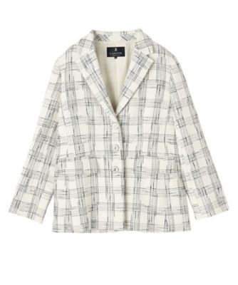＜LANVIN COLLECTION (Women)＞シャイニーチェックツイードジャケット
