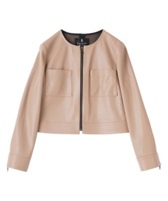 ＜LANVIN COLLECTION (Women)＞パンチングレザーライクジャケット