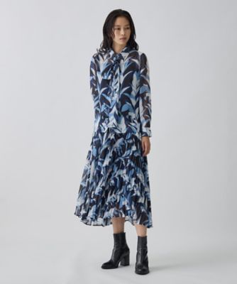 セオリー2024完売リーフプリントスカート36 38美品4.１万 リーフ柄プリントスカート | LANVIN COLLECTION (Women)/ランバン