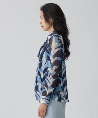リーフ柄プリントブラウス | LANVIN COLLECTION (Women)/ランバン
