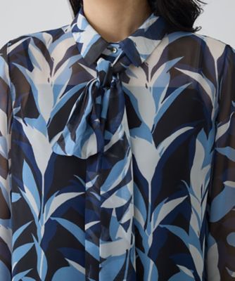 リーフ柄プリントブラウス | LANVIN COLLECTION (Women)/ランバン