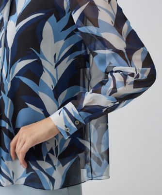 リーフ柄プリントブラウス | LANVIN COLLECTION (Women)/ランバン