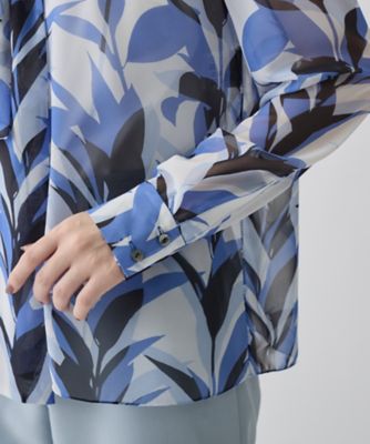リーフ柄プリントブラウス | LANVIN COLLECTION (Women)/ランバン