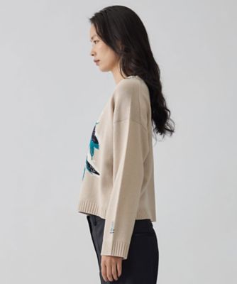 インターシャ リーフ柄ニット | LANVIN COLLECTION (Women)/ランバン