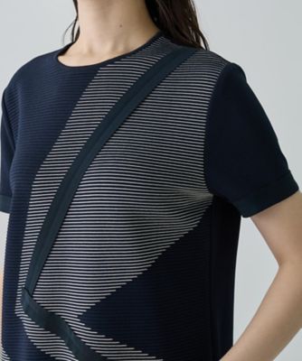 幾何学柄ピンタック編みワンピース | LANVIN COLLECTION (Women