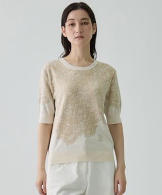 18ゲージ袋ジャカードレース柄ニット | LANVIN COLLECTION (Women