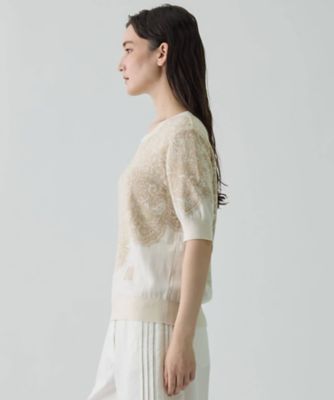 18ゲージ袋ジャカードレース柄ニット | LANVIN COLLECTION (Women