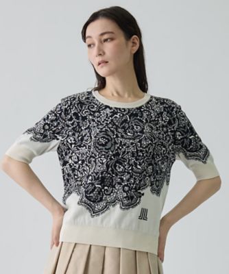 18ゲージ袋ジャカードレース柄ニット | LANVIN COLLECTION (Women